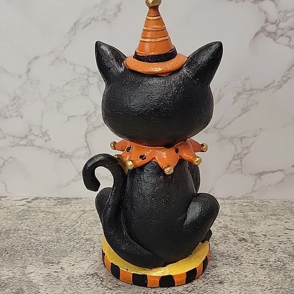 Retro Halloween black cat Statue Decor - Picture 3 of 6